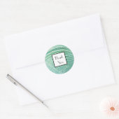 Bleke groene palm dank u bruiloft geschenk Sticker (Envelop)
