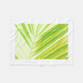 Bleke groene palmbladeren fleece deken (Voorkant (Horizontaal))