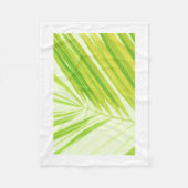 Bleke groene palmbladeren fleece deken (Voorkant)