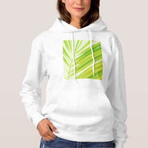 Bleke groene palmbladeren hoodie