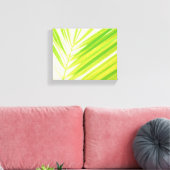 Bleke groene palmbladeren met pasta's canvas afdruk (Insitu (Woonkamer))