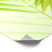Bleke groene palmbladeren met pasta's poster (Hoek)