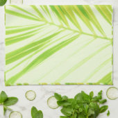 Bleke groene palmbladeren met pasta's theedoek (Gevouwen)