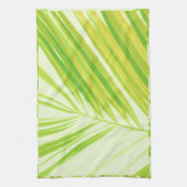 Bleke groene palmbladeren met pasta's theedoek (Verticaal)