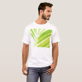 Bleke groene palmbladeren t-shirt (Voorkant volledig)