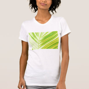Bleke groene palmbladeren t-shirt