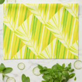 Bleke groene palmbladeren theedoek (Gevouwen)