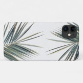 Bleke groene palmboom Leaf iPhone 11 Hoesje (Achterkant (horizontaal))