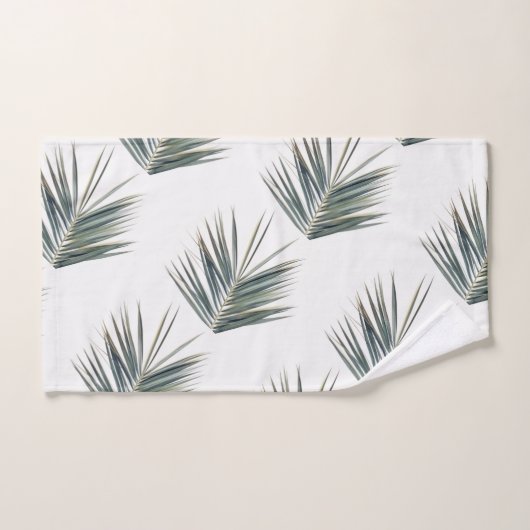 Bleke groene palmboom verliest patroon bad handdoek (Handdoek)