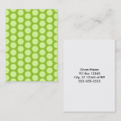 Bleke groene poladots visitekaartje (Voorkant / Achterkant)