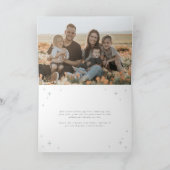 Bleke Groene Retro Sterren Vrolijke Kerstfoto Feestdagen Kaart (Binnen)