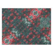Bleke groene rode rozen bloemen afdrukken tafelkleed (Voorkant (Horizontaal))