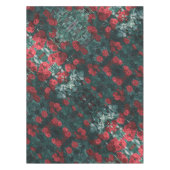 Bleke groene rode rozen bloemen afdrukken tafelkleed (Voorkant)