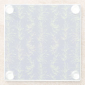 Bleke Groene Rozemarijn takken Onderzetter Glazen Onderzetter (Achterkant)