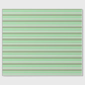 Bleke groene strepen cadeaupapier (Vlak)