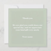 Bleke groene strepen dank u uw kaart (Achterkant)