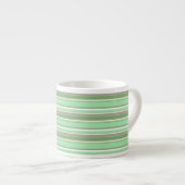 Bleke groene strepen espresso kop (Voorkant rechts)