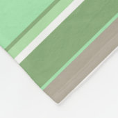 Bleke groene strepen fleece deken (Hoek)
