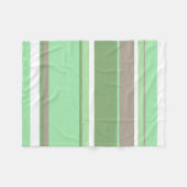 Bleke groene strepen fleece deken (Voorkant (Horizontaal))