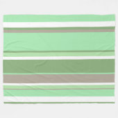 Bleke groene strepen fleece deken (Voorkant (Horizontaal))