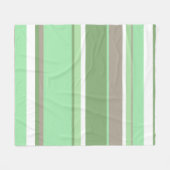 Bleke groene strepen fleece deken (Voorkant (Horizontaal))
