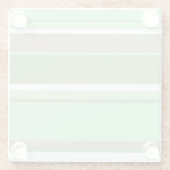 Bleke groene strepen glazen onderzetter (Achterkant)