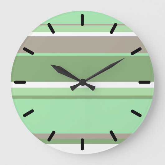 Bleke groene strepen grote klok (Voorkant)