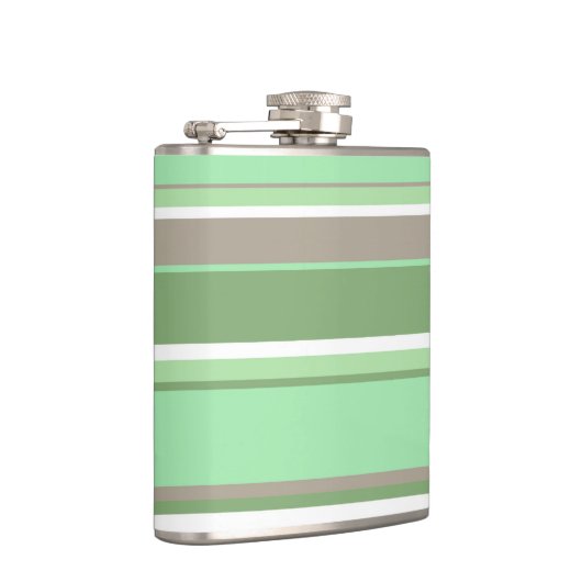 Bleke groene strepen heupfles (Rechts)