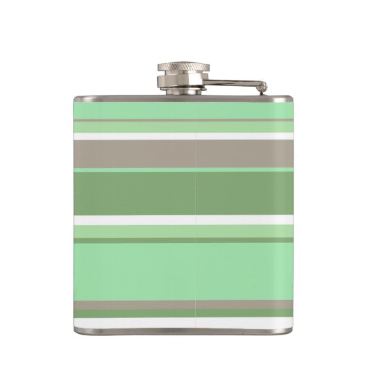 Bleke groene strepen heupfles (Achterkant)