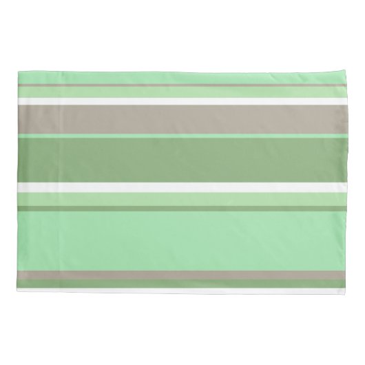 Bleke groene strepen kussensloop (Achterkant)