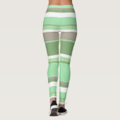 Bleke groene strepen leggings (Achterkant)