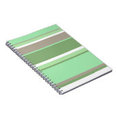 Bleke groene strepen notitieboek (Rechterzijde)