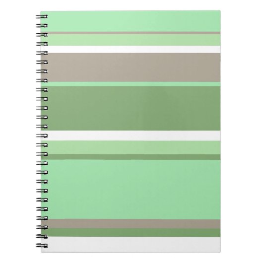 Bleke groene strepen notitieboek (Voorkant)