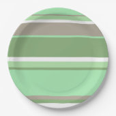 Bleke groene strepen papieren bordje (Voorkant)