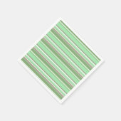 Bleke groene strepen servet (Hoek)