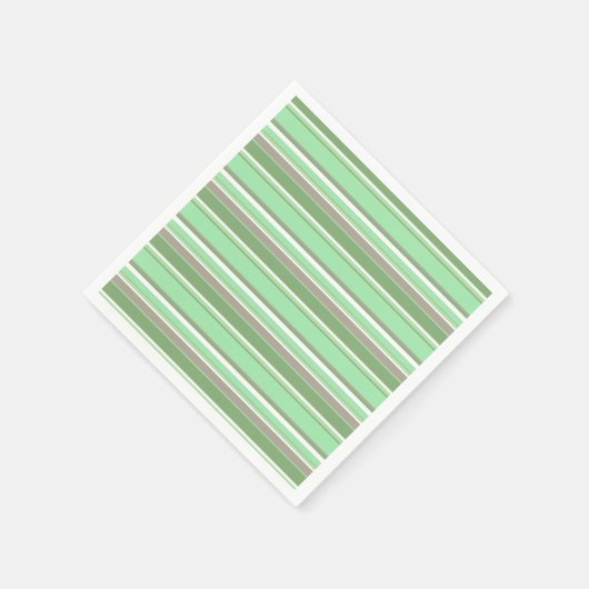 Bleke groene strepen servet (Hoek)