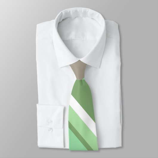 Bleke groene strepen stropdas (Gebonden)