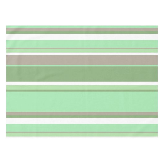 Bleke groene strepen tafelkleed (Voorkant (Horizontaal))