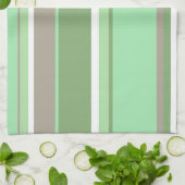 Bleke groene strepen theedoek (Gevouwen)