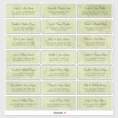Bleke groene thee Individuele Adresetiketten Sticker (Vel)