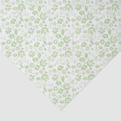  Bleke groene tropische lentebloemen Tissuepapier (Detail)