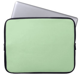 Bleke, groene, vaste kleur laptop sleeve