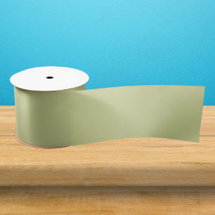 Bleke, groene, vaste kleur satijnen lint