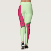 Bleke groene watermeloen Leggings (Achterkant)