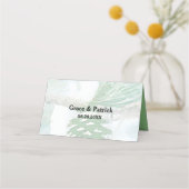 Bleke groene winterkloon Waterverf Plaatskaartje (Achterkant)