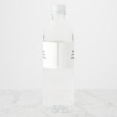 Bleke groene winterpine-kone Waterverf Bridal Waterfles Etiket (Achterkant)