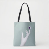 Bleke hand met oog tote bag (Voorkant)