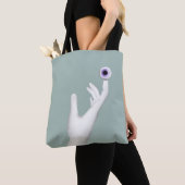 Bleke hand met oog tote bag (Dichtbij)