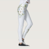 Bleke Hemelblauwe Bloemen Leggings (Rechts)