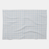 Bleke Hemelblauwe Grote Gingham Plaid Theedoek (Horizontaal)